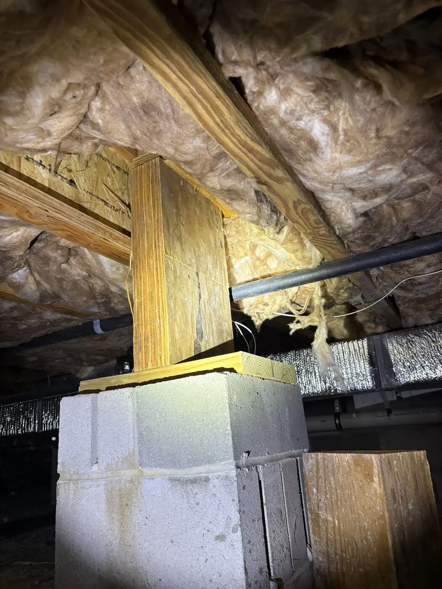 Rotted wood post